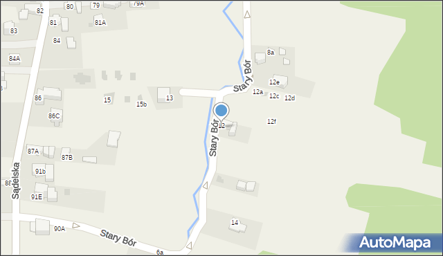 Murzasichle, Stary Bór, 9, mapa Murzasichle