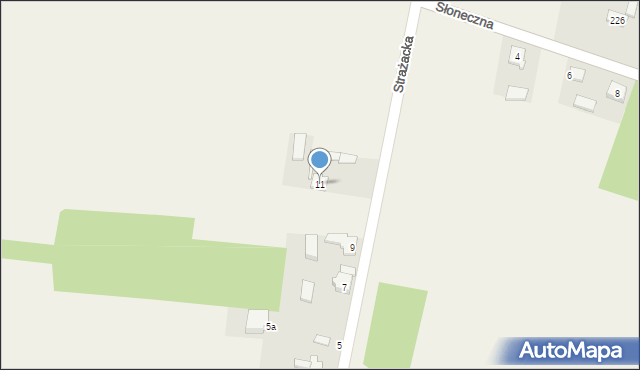 Mysłaków, Strażacka, 11, mapa Mysłaków