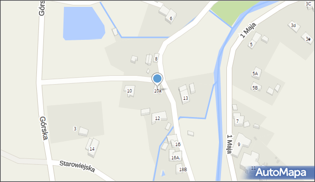 Mysłakowice, Starowiejska, 10a, mapa Mysłakowice