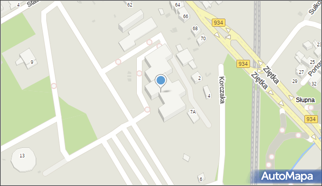 Mysłowice, Stadionowa, 7A, mapa Mysłowice