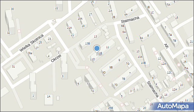Mysłowice, Stalmacha Pawła, 11C, mapa Mysłowice