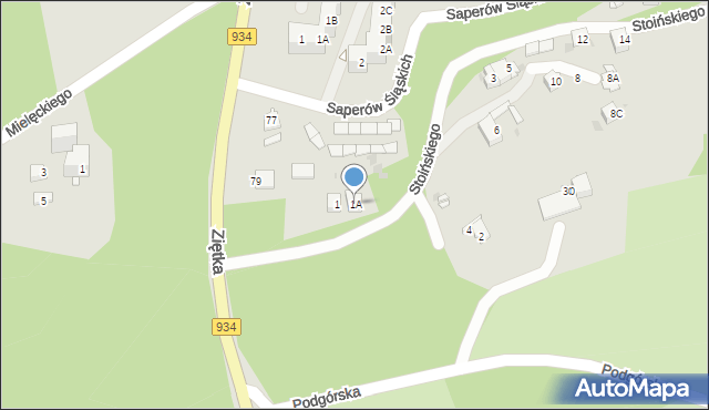 Mysłowice, Stoińskiego Stefana, 1A, mapa Mysłowice