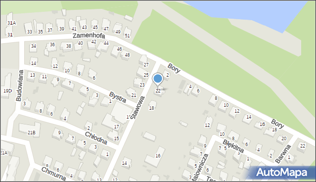 Myszków, Stawowa, 22, mapa Myszków