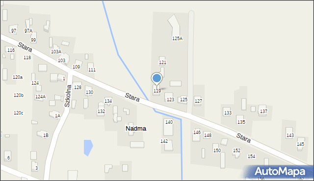 Nadma, Stara, 119, mapa Nadma