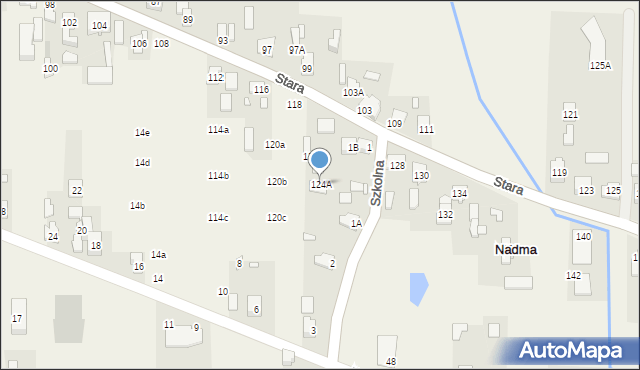 Nadma, Stara, 124A, mapa Nadma