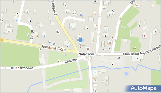 Nałęczów, Stanisława Augusta Poniatowskiego, 1, mapa Nałęczów