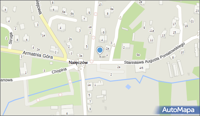Nałęczów, Stanisława Augusta Poniatowskiego, 7, mapa Nałęczów
