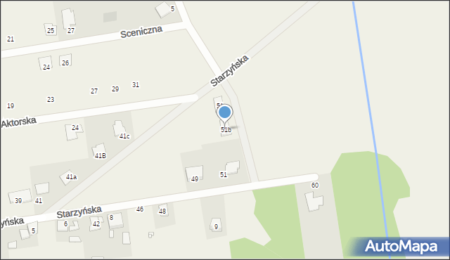 Napachanie, Starzyńska, 51b, mapa Napachanie