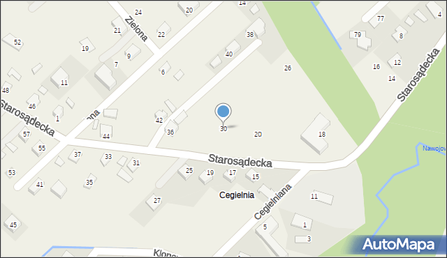 Nawojowa, Starosądecka, 30, mapa Nawojowa