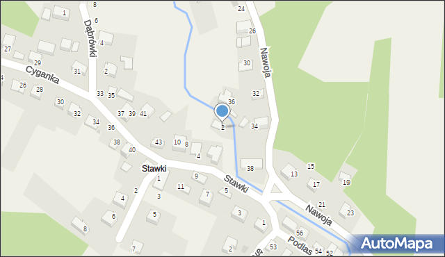 Nawojowa Góra, Stawki, 2, mapa Nawojowa Góra