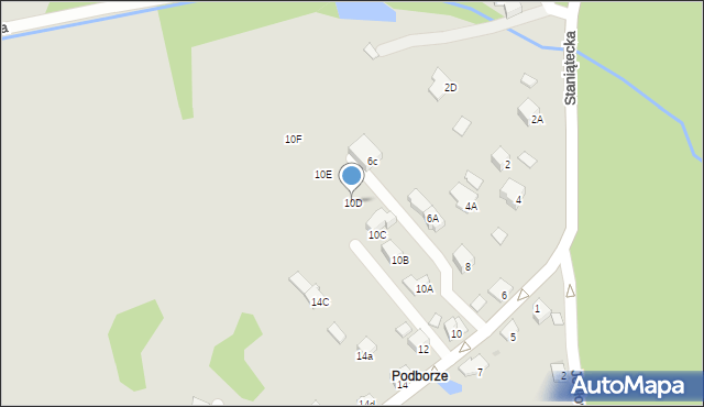 Niepołomice, Staniątecka, 10D, mapa Niepołomice