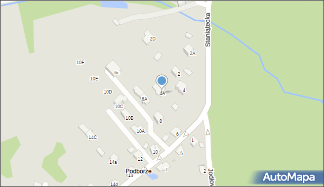 Niepołomice, Staniątecka, 4A, mapa Niepołomice
