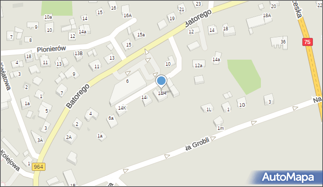 Niepołomice, Stefana Batorego, 14H, mapa Niepołomice