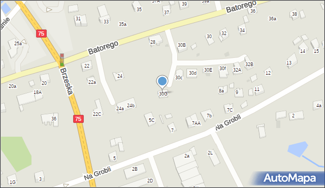 Niepołomice, Stefana Batorego, 30G, mapa Niepołomice