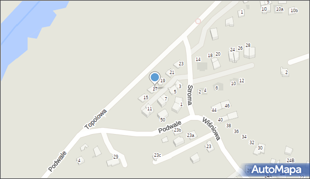 Niepołomice, Stroma, 17, mapa Niepołomice