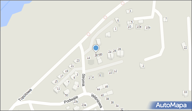 Niepołomice, Stroma, 18, mapa Niepołomice