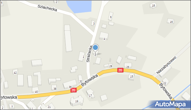 Niezabyszewo, Strażacka, 2, mapa Niezabyszewo