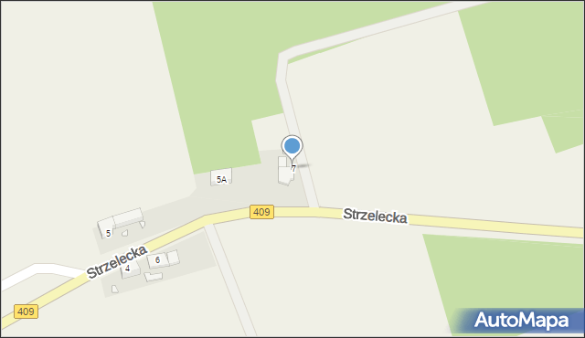 Niwki, Strzelecka, 7, mapa Niwki