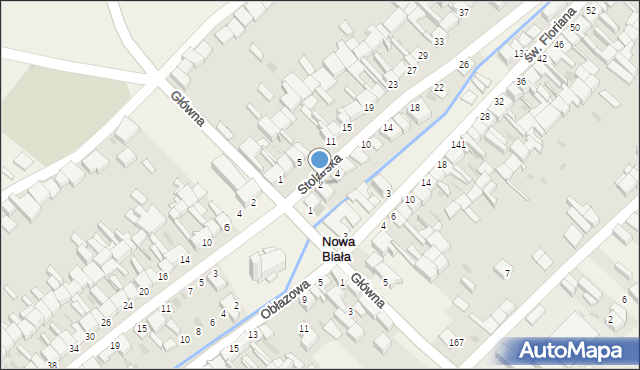 Nowa Biała, Stolarska, 2, mapa Nowa Biała