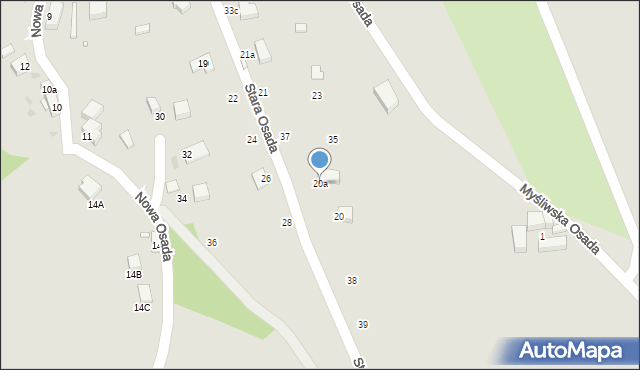 Nowa Ruda, Stara Osada, 20a, mapa Nowa Ruda