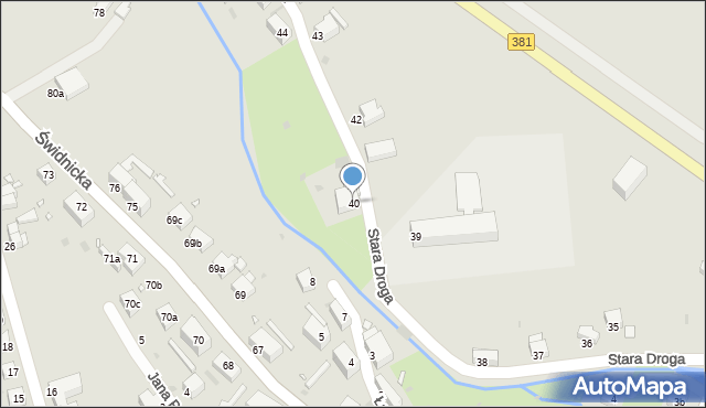 Nowa Ruda, Stara Droga, 40, mapa Nowa Ruda