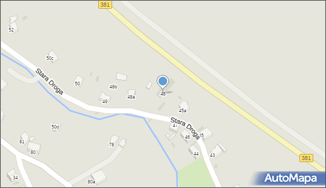 Nowa Ruda, Stara Droga, 48, mapa Nowa Ruda