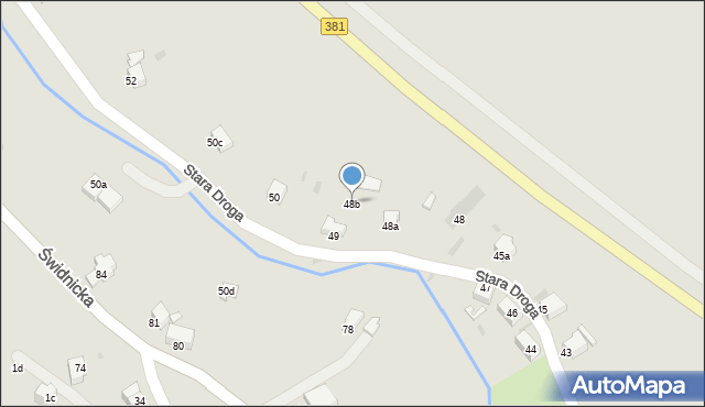 Nowa Ruda, Stara Droga, 48b, mapa Nowa Ruda