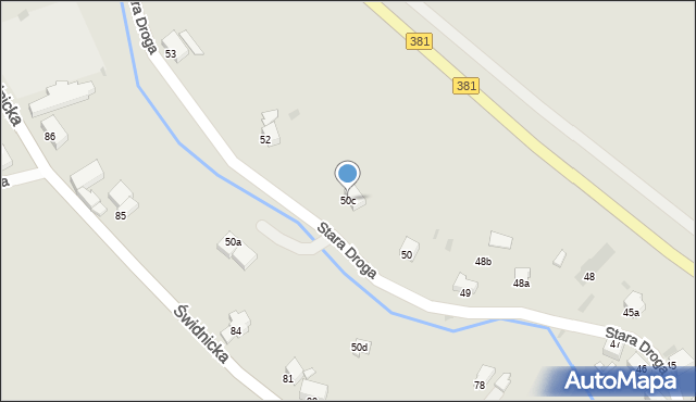 Nowa Ruda, Stara Droga, 50c, mapa Nowa Ruda