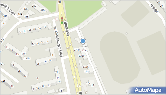 Nowa Sól, Staszica Stanisława, 17/4, mapa Nowa Sól