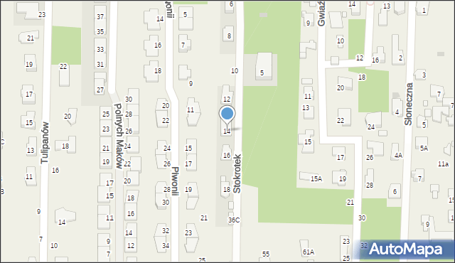 Nowa Wieś, Stokrotek, 14, mapa Nowa Wieś