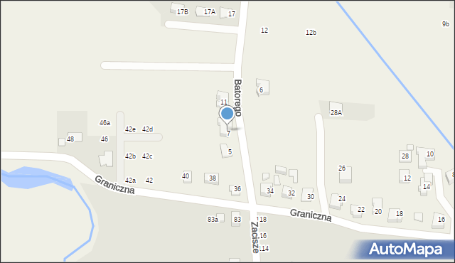 Nowa Wieś, Stefana Batorego, 7, mapa Nowa Wieś
