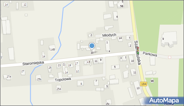 Nowa Wieś, Staromiejska, 10, mapa Nowa Wieś