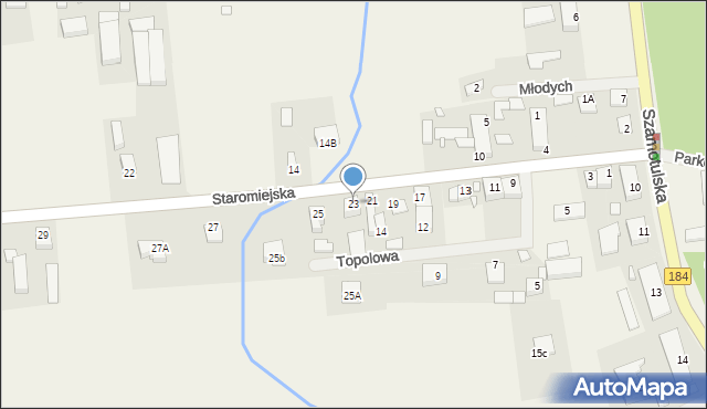 Nowa Wieś, Staromiejska, 23, mapa Nowa Wieś