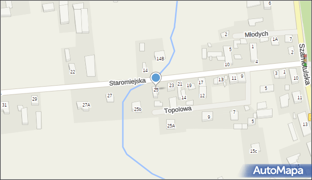 Nowa Wieś, Staromiejska, 25, mapa Nowa Wieś