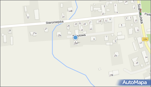 Nowa Wieś, Staromiejska, 25A, mapa Nowa Wieś