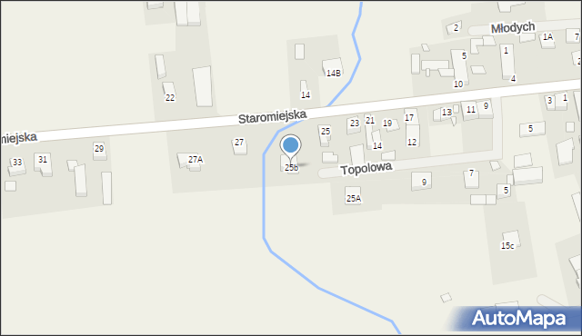 Nowa Wieś, Staromiejska, 25b, mapa Nowa Wieś
