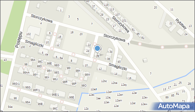 Nowa Wola, Storczykowa, 28, mapa Nowa Wola