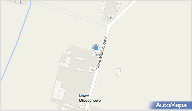 Nowe Młodochowo, Stare Młodochowo, 16, mapa Nowe Młodochowo