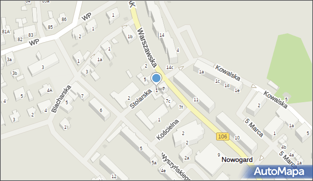 Nowogard, Stolarska, 1, mapa Nowogard