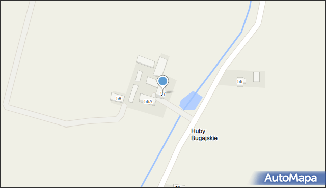 Nowy Bugaj, Stary Bugaj, 57, mapa Nowy Bugaj