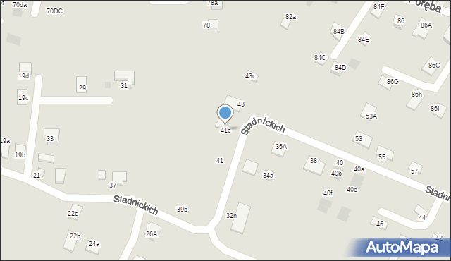 Nowy Sącz, Stadnickich, 41c, mapa Nowego Sącza