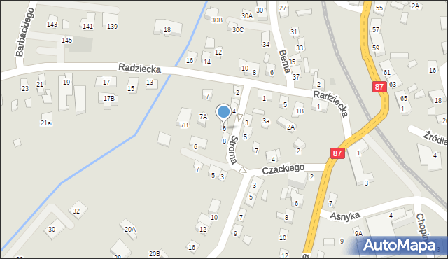 Nowy Sącz, Stroma, 6, mapa Nowego Sącza