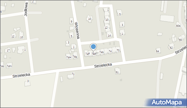 Odolanów, Strzelecka, 74d, mapa Odolanów