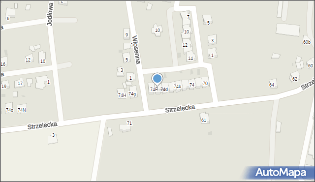 Odolanów, Strzelecka, 74e, mapa Odolanów