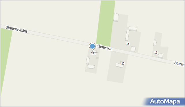 Okołowice, Stanisławska, 33, mapa Okołowice