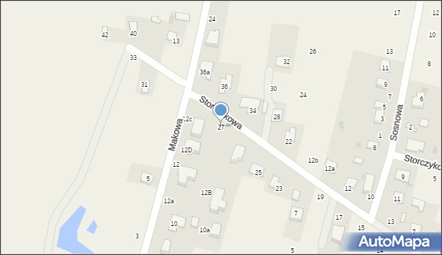 Okszów, Storczykowa, 27, mapa Okszów