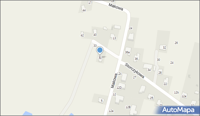 Okszów, Storczykowa, 31, mapa Okszów