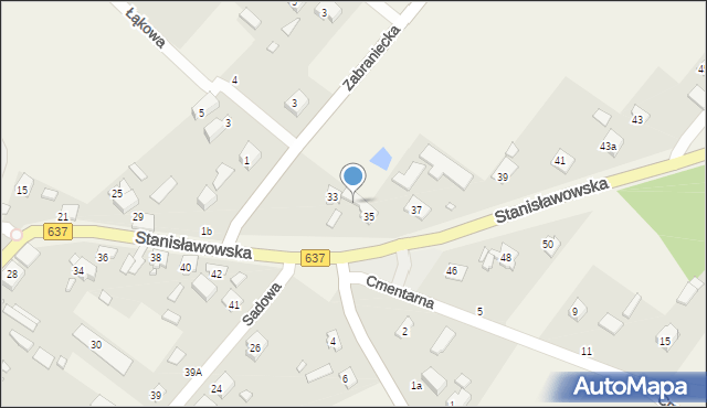 Okuniew, Stanisławowska, 35a, mapa Okuniew