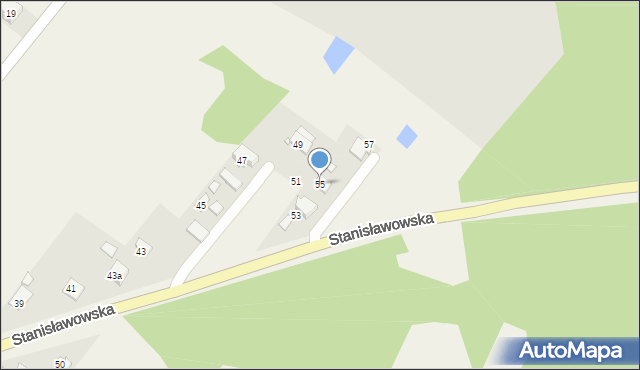 Okuniew, Stanisławowska, 55, mapa Okuniew