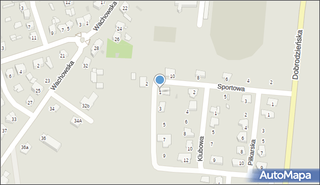 Olesno, Stadionowa, 1, mapa Olesno